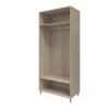 Armoire penderie effet chêne portes battantes blanches GoodHome Atomia H. 235 x L. 100 x P. 60 cm