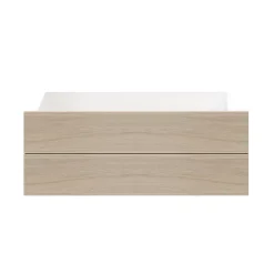 Armoire penderie effet chêne portes battantes blanches GoodHome Atomia H. 235 x L. 100 x P. 60 cm