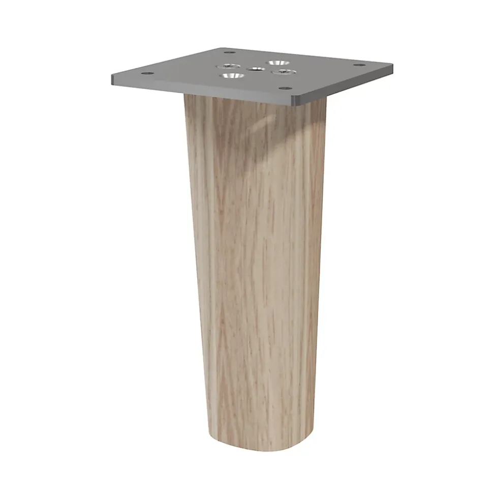 Armoire penderie effet chêne portes battantes blanches sur pieds GoodHome Atomia H. 197,5 x L. 100 x P. 60 cm