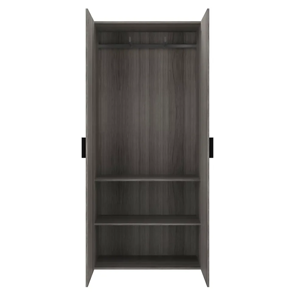 Armoire penderie portes battantes effet chêne grisé GoodHome Atomia H. 225 x L. 100 x P. 45 cm