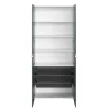 Armoire penderie portes battantes vert forêt et blanc GoodHome Atomia H. 225 x L. 100 x P. 45 cm