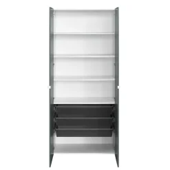 Armoire penderie portes battantes vert forêt et blanc GoodHome Atomia H. 225 x L. 100 x P. 45 cm