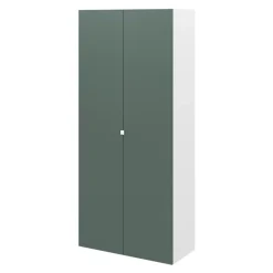 Armoire penderie portes battantes vert forêt et blanc GoodHome Atomia H. 225 x L. 100 x P. 45 cm