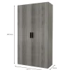 Armoire penderie portes battantes effet chêne grisé GoodHome Atomia H. 187,5 x L. 100 x P. 45 cm