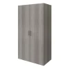 Armoire penderie portes battantes effet chêne grisé avec 6 étagères GoodHome Atomia H. 187,5 x L. 100 x P. 60 cm