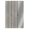 Armoire penderie portes battantes miroir et effet chêne grisé GoodHome Atomia H. 225 x L. 150 x P. 60 cm