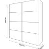 Armoire penderie portes coulissantes effet chêne grisé GoodHome Atomia H. 225 x L. 200 x P. 63,5 cm