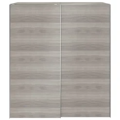 Armoire penderie portes coulissantes effet chêne grisé GoodHome Atomia H. 225 x L. 200 x P. 63,5 cm