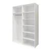 Armoire penderie portes coulissantes blanches brillantes et effet chêne GoodHome Atomia H. 225 x L. 150 x P. 63,5 cm