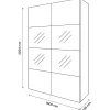 Armoire penderie portes coulissantes effet chêne grisé et miroir GoodHome Atomia H. 225 x L. 150 x P. 63,5 cm
