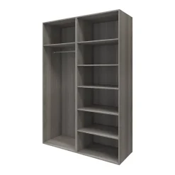 Armoire penderie portes coulissantes effet chêne grisé et miroir GoodHome Atomia H. 225 x L. 150 x P. 63,5 cm
