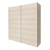 Armoire penderie portes coulissantes effet chêne GoodHome Atomia H. 225 x L. 200 x P. 63,5 cm