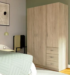 Armoire placard / meuble de rangement coloris cambrian - Hauteur 180 x Longueur 120 x Profondeur 50 cm