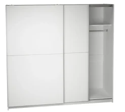 Armoire placard / meuble de rangement coloris blanc - Hauteur 200 x Longueur 180 x Profondeur 60 cm