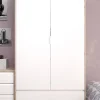Armoire placard / meuble de rangement coloris chêne cortez / blanc - Longueur 100 x Hauteur 200 x Profondeur 50 cm
