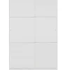 Armoire, placard avec 2 portes coulissantes coloris blanc brillant - longueur 120 x hauteur 200 x profondeur 50 cm