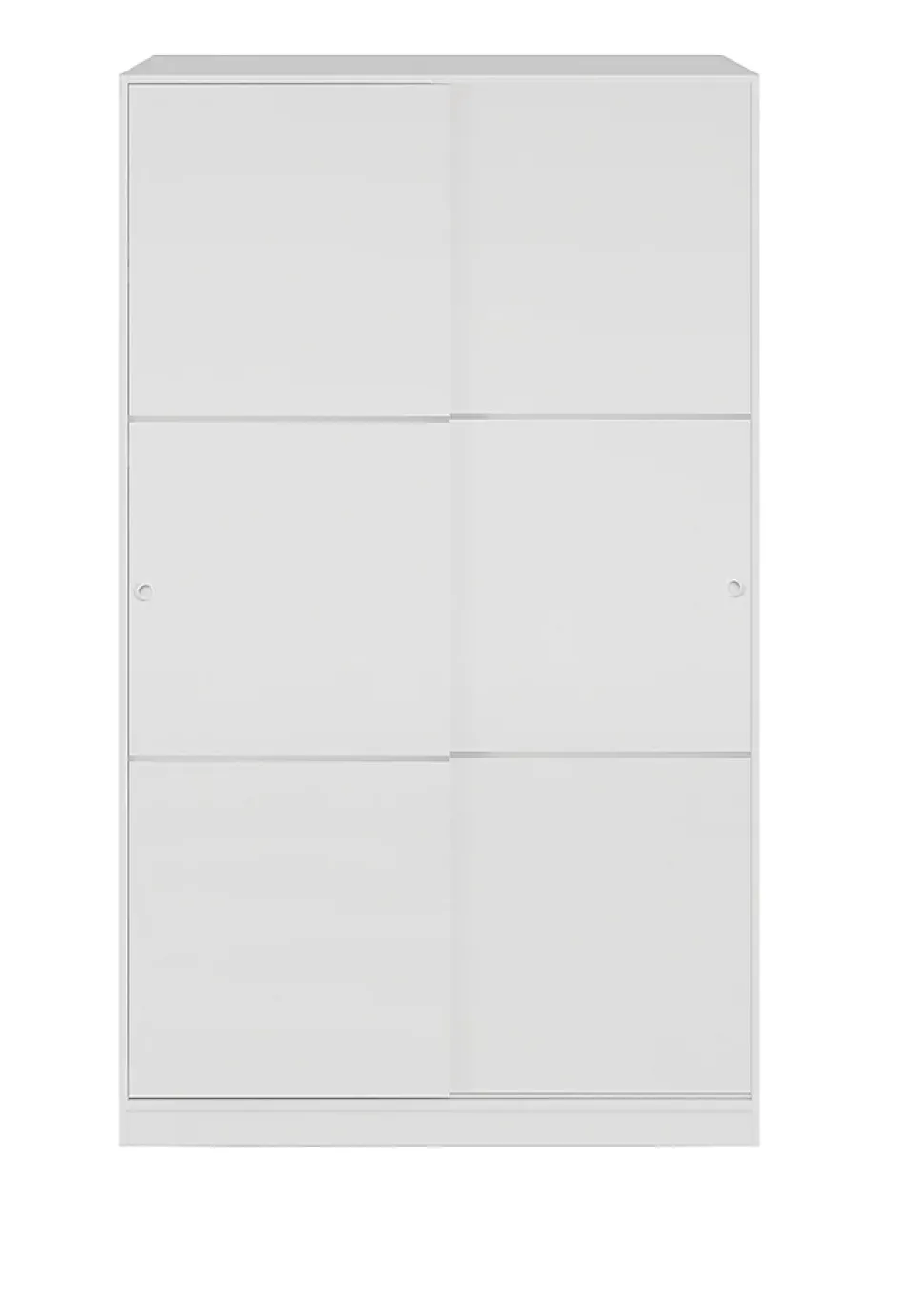 Armoire, placard avec 2 portes coulissantes coloris blanc brillant - longueur 120 x hauteur 200 x profondeur 50 cm