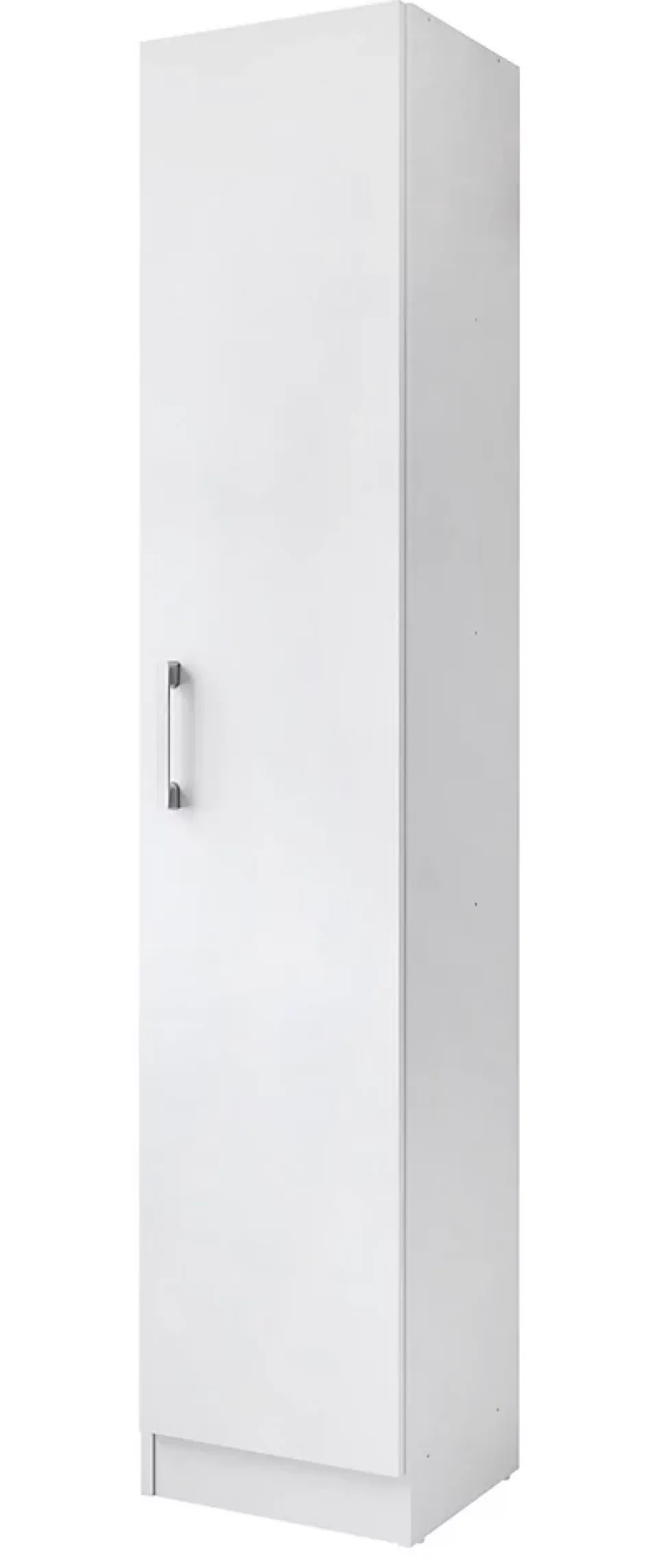 Armoire, placard de rangement avec 1 porte coloris blanc - longueur 35 x profondeur 32 x hauteur 170 cm
