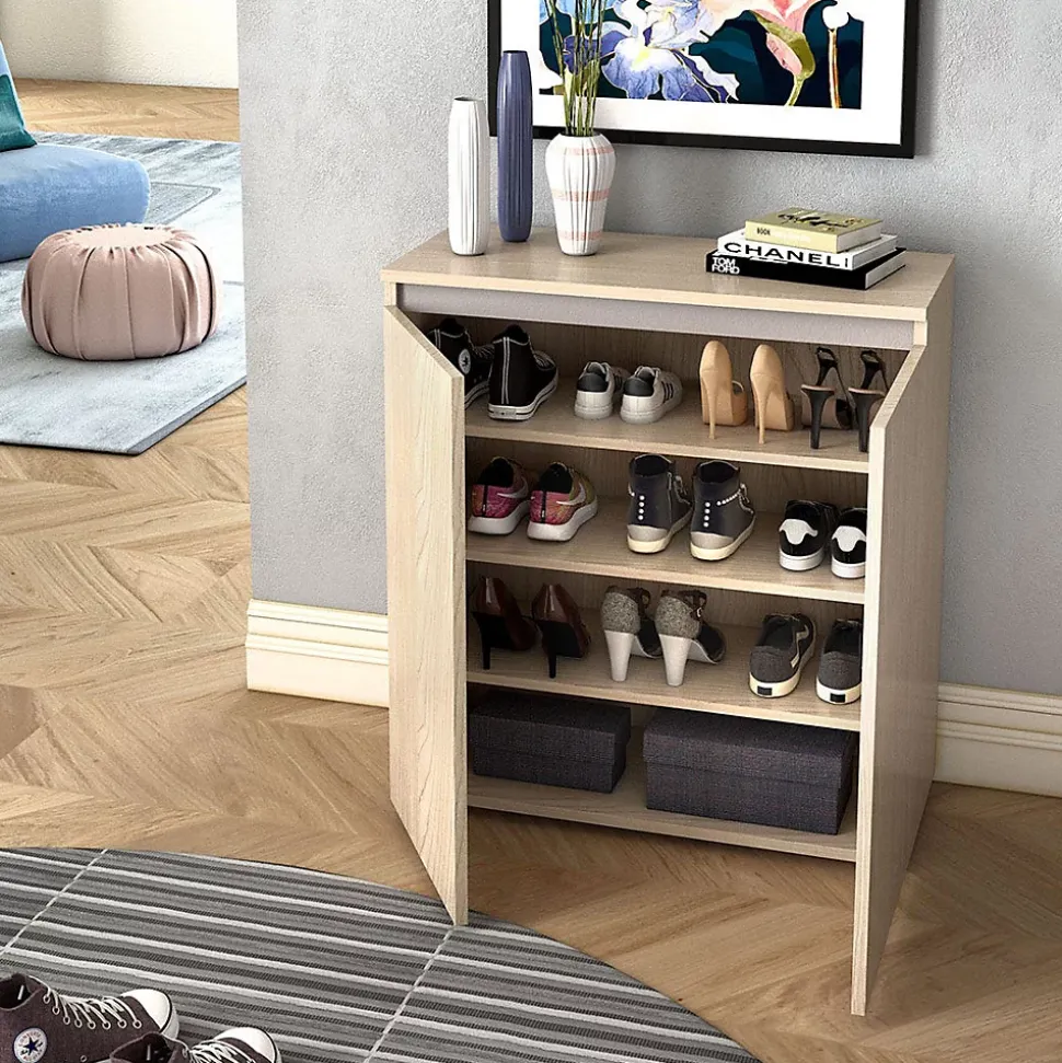 Armoire Polyvalente Avec Portes En Bois D'orme