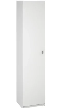 Armoire polyvalente coloris blanc - Hauteur 180 x Longueur 40 x Profondeur 35.6 cm