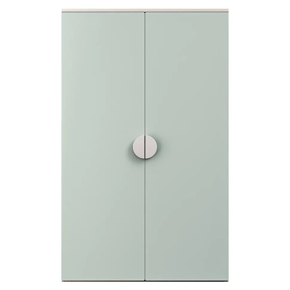 Armoire pour enfants Sandnes 123 x 60 x 40 cm blanc vert menthe en.casa