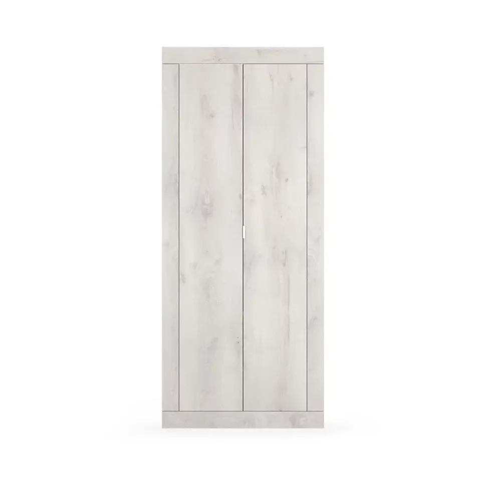 Armoire pour entrée de maison, collection ISORA, coloris chene blanc
