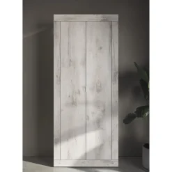 Armoire pour entrée de maison, collection ISORA, coloris chene blanc