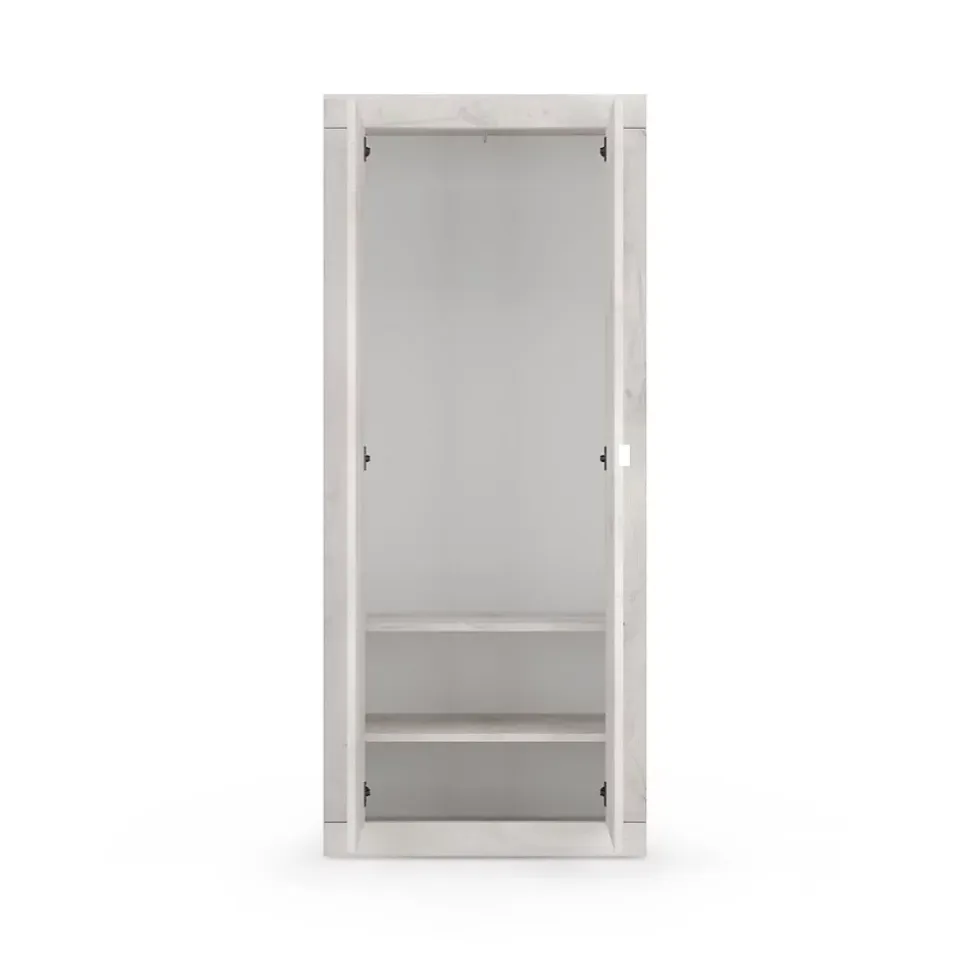 Armoire pour entrée de maison, collection ISORA, coloris chene blanc