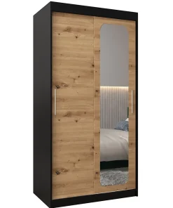 Armoire Promo T2 a portes coulissantes H. 200 x L. 100 x P. 62 2 portes
