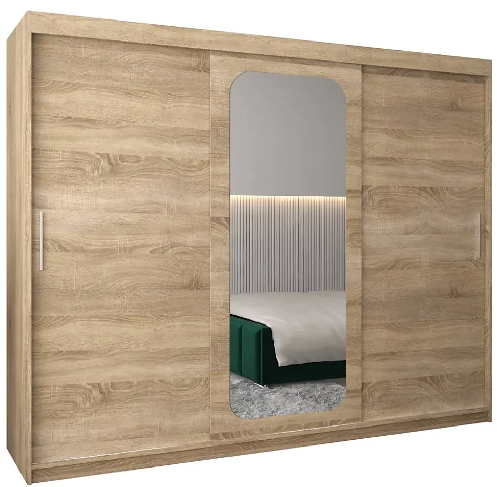 Armoire Promo T2 a portes coulissantes H. 200 x L. 250 x P. 62 3 portes