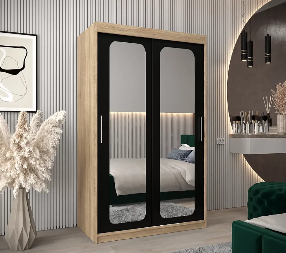 Armoire Promo T3 a portes coulissantes H. 200 x L. 120 x P. 62 2 portes