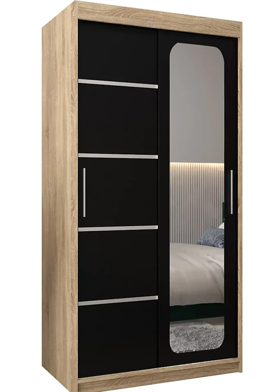 Armoire Promo V2 a portes coulissantes H. 200 x L. 100 x P. 62 2 portes