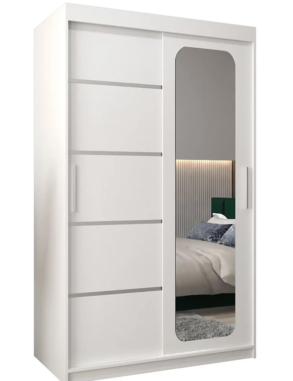 Armoire Promo V2 a portes coulissantes H. 200 x L. 120 x P. 62 2 portes