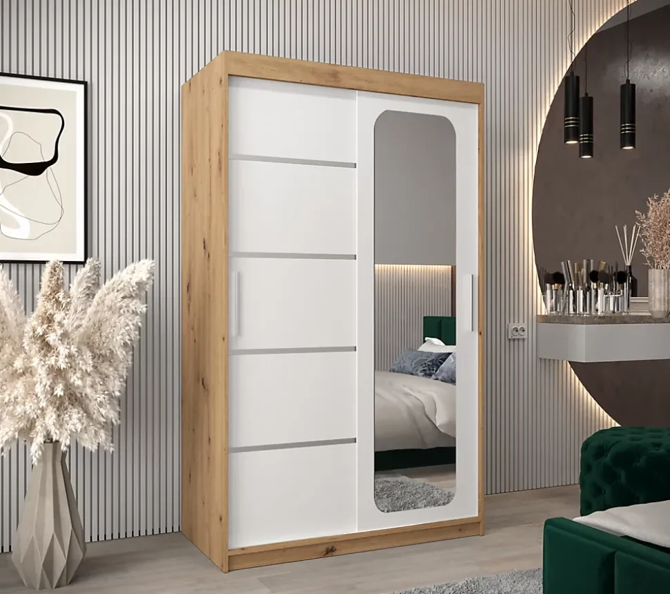 Armoire Promo V2 a portes coulissantes H. 200 x L. 120 x P. 62 2 portes