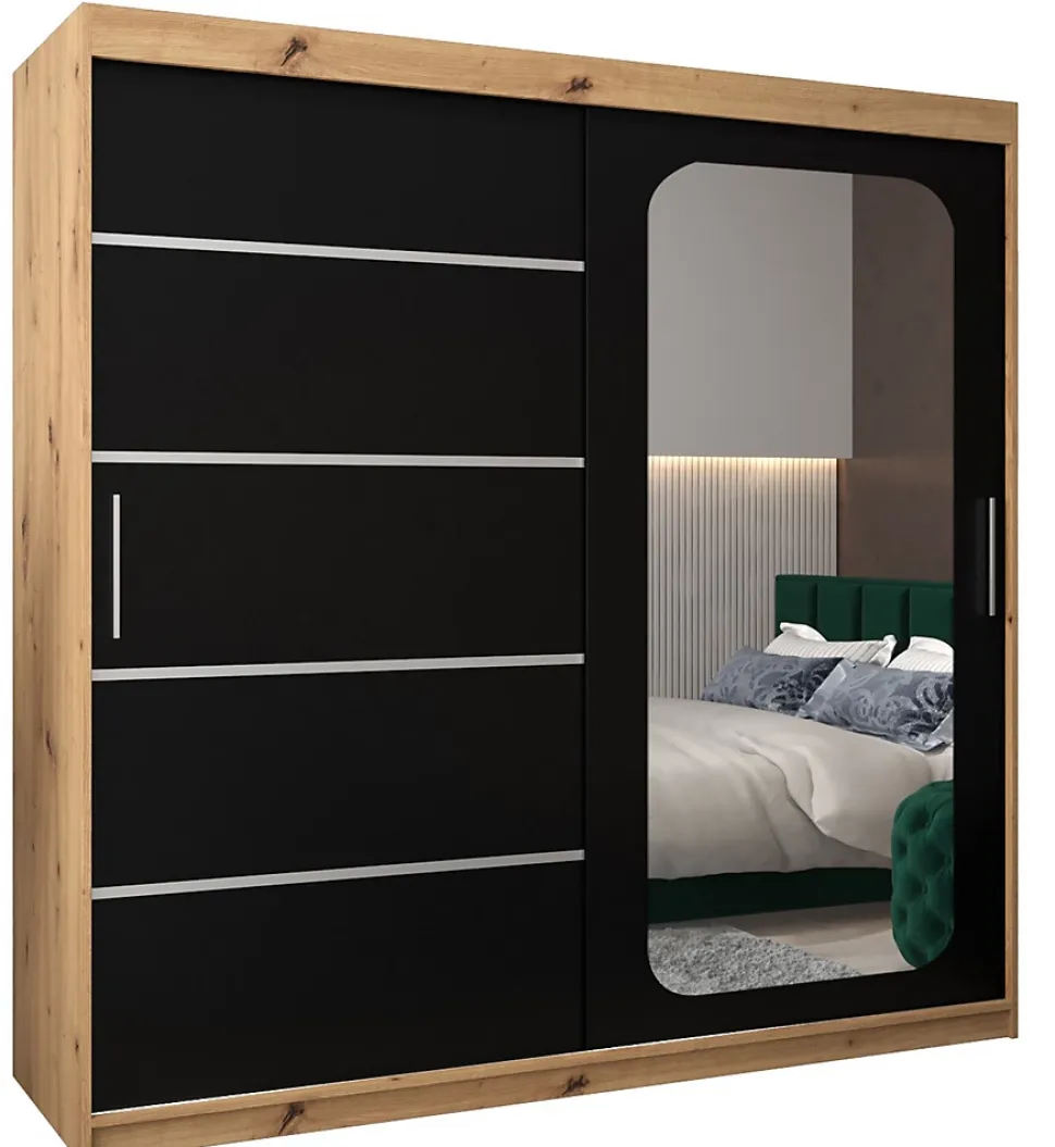 Armoire Promo V2 a portes coulissantes H. 200 x L. 200 x P. 62 2 portes