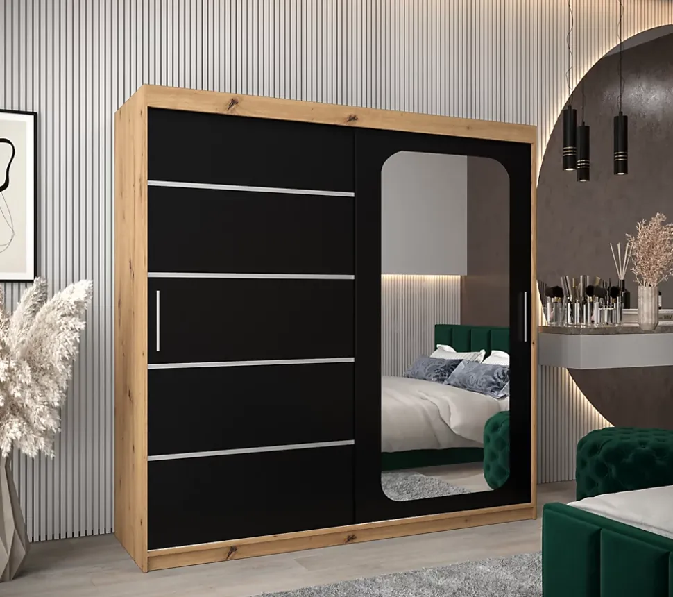 Armoire Promo V2 a portes coulissantes H. 200 x L. 200 x P. 62 2 portes