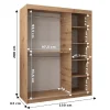 Armoire Promo V2 a portes coulissantes H. 200 x L. 150 x P. 62 2 portes