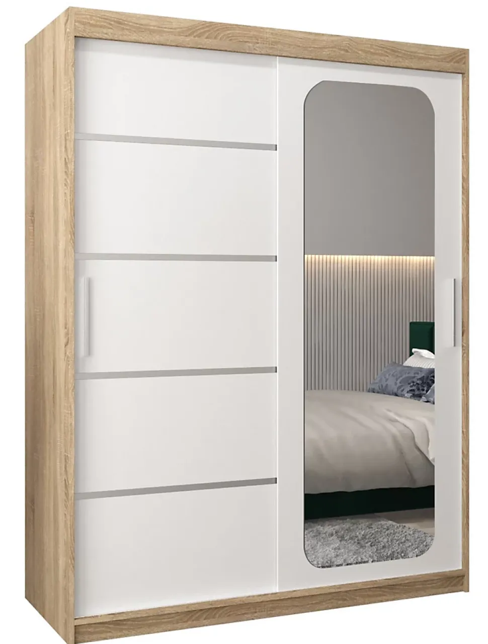 Armoire Promo V2 a portes coulissantes H. 200 x L. 150 x P. 62 2 portes