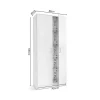 Armoire REY 2 portes 80x180 cm Blanc Moderne