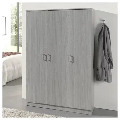 Armoire REY 3 portes 120x180 cm Chene gris Style scandinave