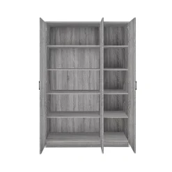 Armoire REY 3 portes 120x180 cm Chene gris Style scandinave