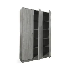Armoire REY 3 portes 120x180 cm Chene gris Style scandinave