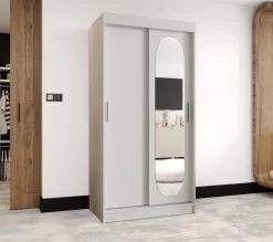 Armoire ROYAL à portes coulissantes H. 200 x L. 100 x P. 62, 2 portes