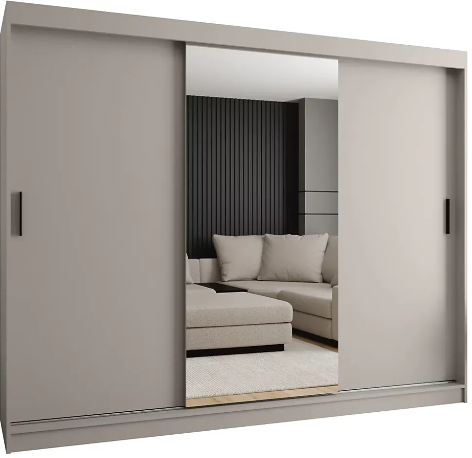 Armoire Rubino T1 a portes coulissante H. 200 x L. 250 x P. 62, 3 portes