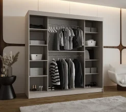 Armoire Rubino T2 a portes coulissante H. 200 x L. 200 x P. 62, 2 portes