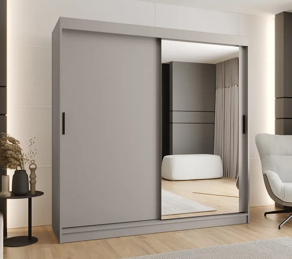Armoire Rubino T2 a portes coulissante H. 200 x L. 200 x P. 62, 2 portes