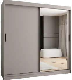 Armoire Rubino T2 a portes coulissante H. 200 x L. 200 x P. 62, 2 portes