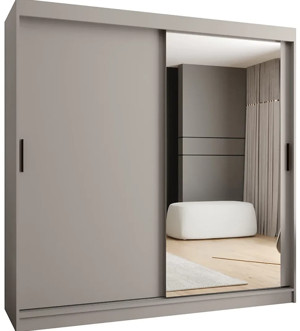 Armoire Rubino T2 a portes coulissante H. 200 x L. 200 x P. 62, 2 portes