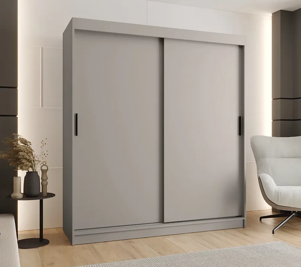 Armoire Rubino T a portes coulissante H. 200 x L. 180 x P. 62, 2 portes