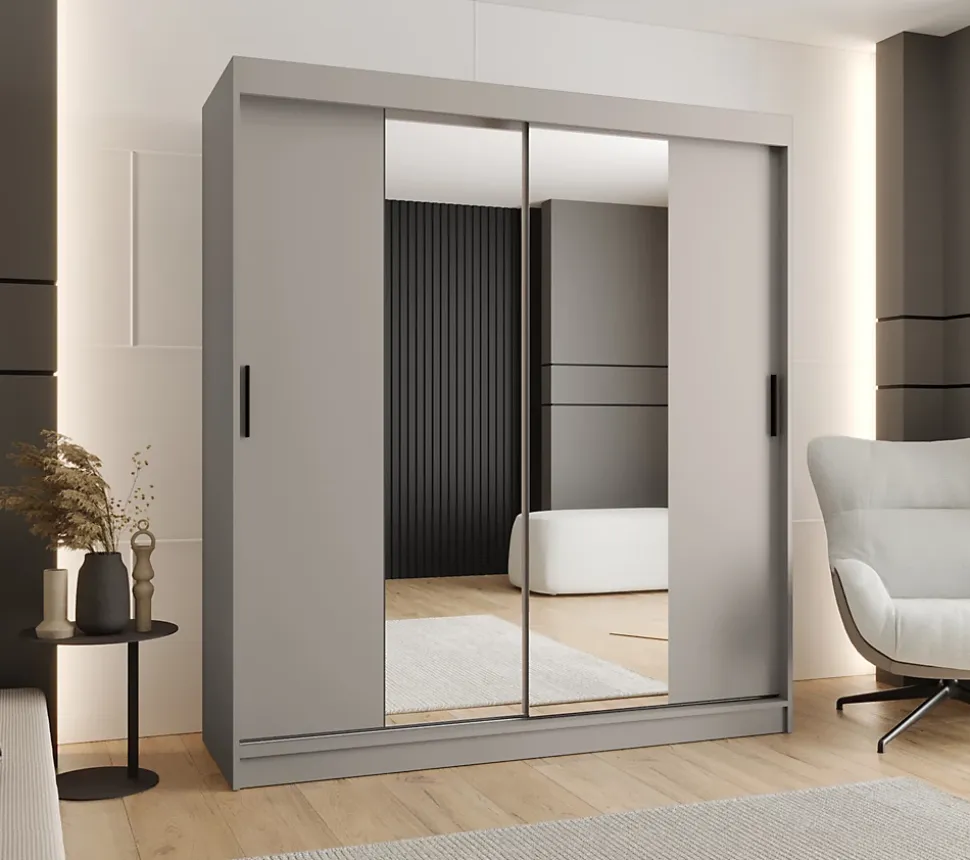 Armoire Rubino T1 a portes coulissante H. 200 x L. 180 x P. 62, 2 portes
